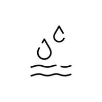 vattendroppe, vatten, liten droppe, flytande prickad linje ikon vektor illustration logotyp mall. lämplig för många syften.