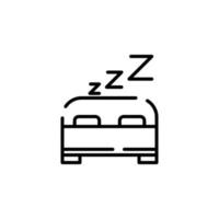 Schlaf, Nickerchen, Nacht gepunktete Linie Symbol Vektor Illustration Logo Vorlage. für viele Zwecke geeignet.