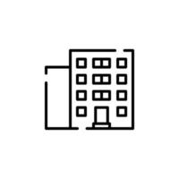 hotel, wohnung, stadthaus, wohn gepunktete linie symbol vektor illustration logo vorlage. für viele Zwecke geeignet.