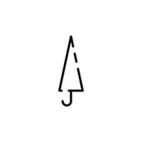 Regenschirm, Wetter, Schutz gepunktete Linie Symbol Vektor Illustration Logo Vorlage. für viele Zwecke geeignet.