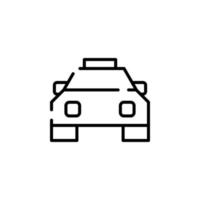 cab, taxi, resa, transport prickad linje ikon vektor illustration logotyp mall. lämplig för många syften.