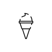 Eis, Dessert, süße gepunktete Linie Symbol Vektor Illustration Logo Vorlage. für viele Zwecke geeignet.