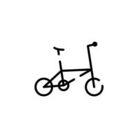 Fahrrad, Fahrrad gepunktete Linie Symbol Vektor Illustration Logo Vorlage. für viele Zwecke geeignet.