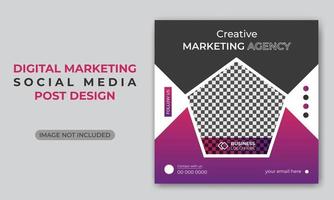 kreativ, företags, professionell, minimal digital marknadsföring byrå social media posta eller webb baner design mall vektor