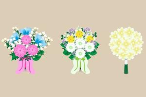 skön bröllop blomma bukett illustration design vektor