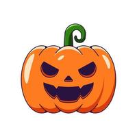 Halloween-Konzept. lebendige Cartoon-Illustration von Kürbis oder Kürbis für Websites, Geschäfte, Artikel, Bücher, Spiele, Apps. lebendiges, detailliertes Bild vektor
