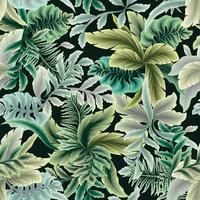 grüne abstrakte Vintage-Farben tropische Pflanzen mit botanischem, nahtlosem Musterhintergrund, geeignet für Modedrucke, Grafiken, Hintergründe und Kunsthandwerk. exotische Tropen. Sommerdesign. Naturtapete vektor