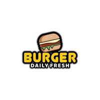 Burger-Hamburger-Vektor-Design-Clip-Art für Fast-Food-Restaurant-Label-Logo vektor