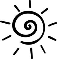 Zeichen Sonne primitives Symbol vektor