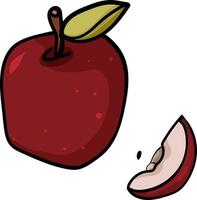 rote Apfelfrucht vektor