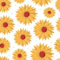 Sonnenblumen nahtloses Muster für Geschenkpapier, Tapeten, Scrapbooking, Textildrucke, Schreibwaren, Thanksgiving-Dekor, Verpackungen usw. Folge 10 vektor