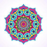 färgrik dekorativ etnisk mandala vektor illustration