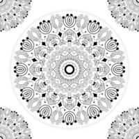 Das Mandala ist auf einem weißen Hintergrund isoliert. vorlage für malbuchseite. orientalisches mystisches Muster. Mandala-Illustration. dekorative Kreisverzierung im Ethno-Stil vektor