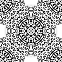 abgerundetes muster in form von mandala mit lotusblume für henna, mehndi, tätowierung, dekoration. dekoratives Ornament im orientalischen Ethno-Stil. Umriss Doodle Hand zeichnen Vektor-Illustration vektor