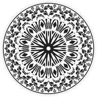 kreisförmiges Vektormuster Mandala Henna, Mehndi, Tätowierung, Dekoration. dekoratives Ornament-Mandala im orientalischen Ethno-Stil. Mandala Malvorlagen vektor