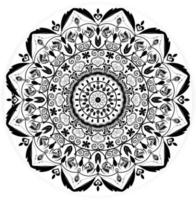 geometrisk mandala minimal blommig mönster, abstrakt vektor sömlös mönster, lotus i klotter stil bakgrund