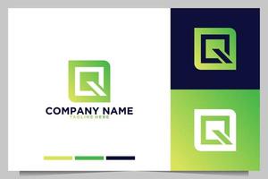 modern bokstav q monogram logotypdesign vektor