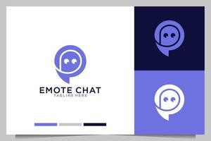 emote chatt söt modern logotyp design vektor