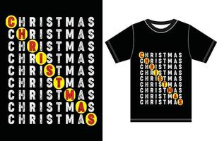 Weihnachts-T-Shirt-Design. vektor