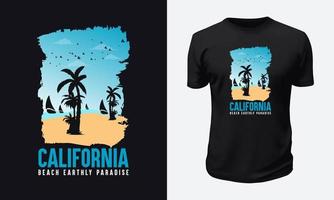 Sommer- und Strand-T-Shirt-Design vektor