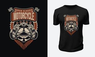 Motorrad- und Renn-T-Shirt-Design vektor