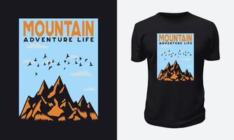 Outdoor-Berg-T-Shirt-Design vektor