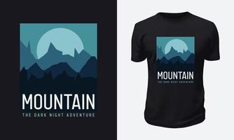 Outdoor-Berg-T-Shirt-Design vektor