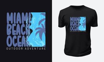 Sommer- und Strand-T-Shirt-Design vektor