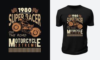 Motorrad- und Renn-T-Shirt-Design vektor