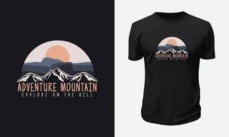 Outdoor-Berg-T-Shirt-Design vektor