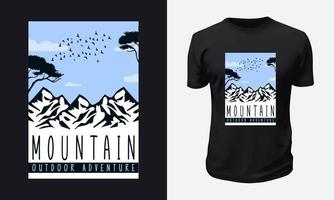 Outdoor-Berg-T-Shirt-Design vektor