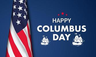 Columbus Day Hintergrunddesign. Banner, Poster, Grußkarte. Vektor-Illustration. vektor