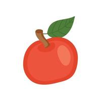 på en vit bakgrund, en enkel vektor illustration av ett äpple