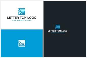 brev tcm logotyp design vektor