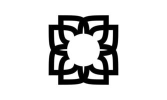 Vektor-Illustration abstrakte Symbolform in schwarz und weiß. gut für geschäftliche Zwecke im Zusammenhang mit Textilien, traditionell, ethnisch, Schmuck vektor