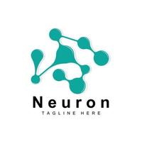 neuron logo design vektor nervenzelle illustration molekulare dna gesundheitsmarke