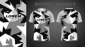 schwarz weißes Hemd Sport Jersey Design vektor