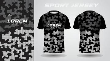 schwarz weißes Hemd Sport Jersey Design vektor