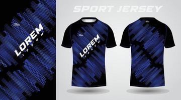 svart blå skjorta sport jersey design vektor