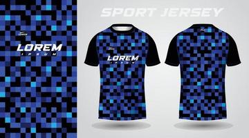 svart blå skjorta sport jersey design vektor