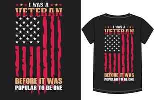 T-Shirt-Design zum Veteranentag vektor