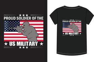 T-Shirt-Design zum Veteranentag vektor