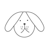 Hund im Doodle-Stil mit baumelnden Ohren. Vektor isoliertes Bild zur Verwendung als Druck oder wir