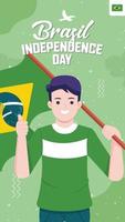 Brasilien oberoende dag begrepp illustration vektor
