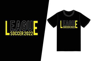 Liga Fußball 2022 Fußballdesign. Fußball-T-Shirt-Design-Vektor. für T-Shirt-Druck und andere Zwecke. vektor