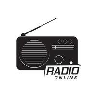 uppkopplad radio, radio station ikon vektor