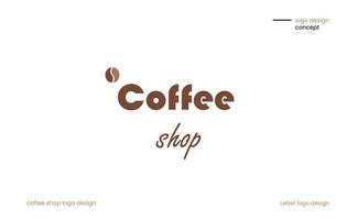 Brief-Logo-Design für Café. einfaches Logo-Design, das einfach zu bedienen ist vektor
