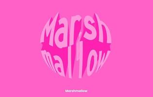 Marshmallow-Logo-Schrift vektor