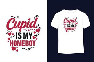 Valentinstag-Vektor-T-Shirt-Design mit Silhouetten, Typografie, Druck, Vektorillustration vektor