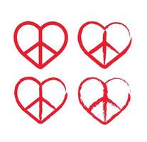 fred symbol i hjärta form ikon. vektor illustration